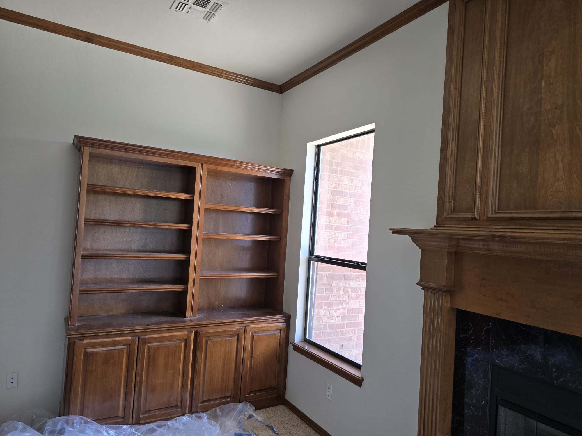 Built-in Bookcase & Mantel